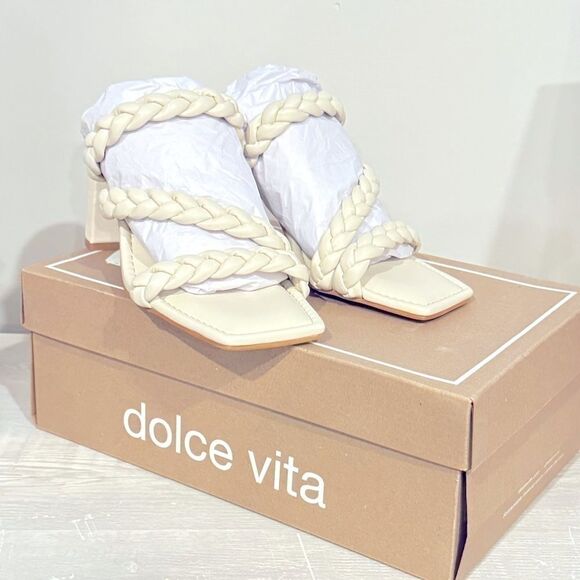 - Dolce Vita Pang Stella Pang SlipOn Braided Strappy High Heel Sandals 8.5shoes - Picture 11 of 16